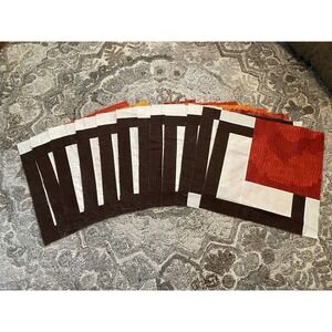 Handmade Lot 12 Quilt Squares Scrappy 18" Cotton Patchwork Top Topper Original